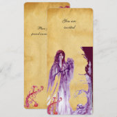 QUEEN GUINEVERE, Bruin Parchment Gem Monogram Kaart (Voorkant / Achterkant)