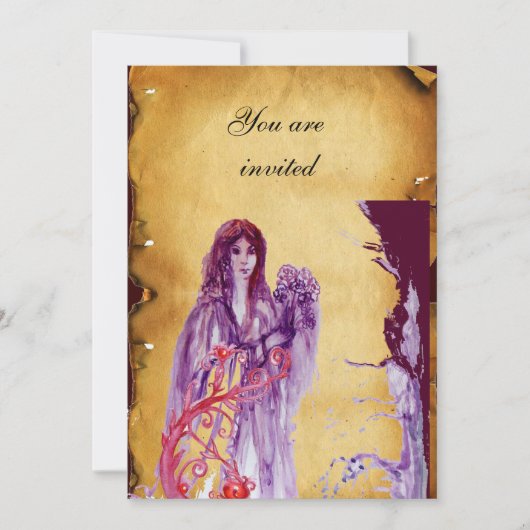 QUEEN GUINEVERE, bruin perkament Kaart (Voorkant)