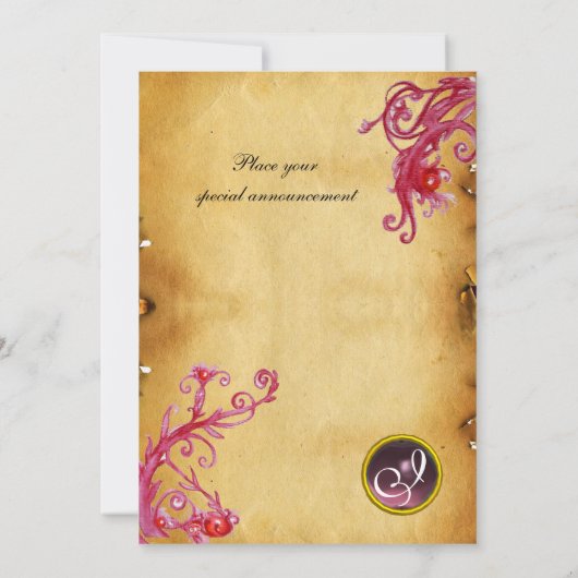 QUEEN GUINEVERE, bruin perkament Kaart (Achterkant)