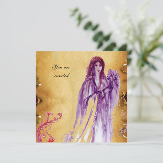 QUEEN GUINEVERE, bruin perkament Kaart (Staand voorkant)