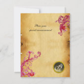 QUEEN GUINEVERE, bruin perkament Kaart (Achterkant)