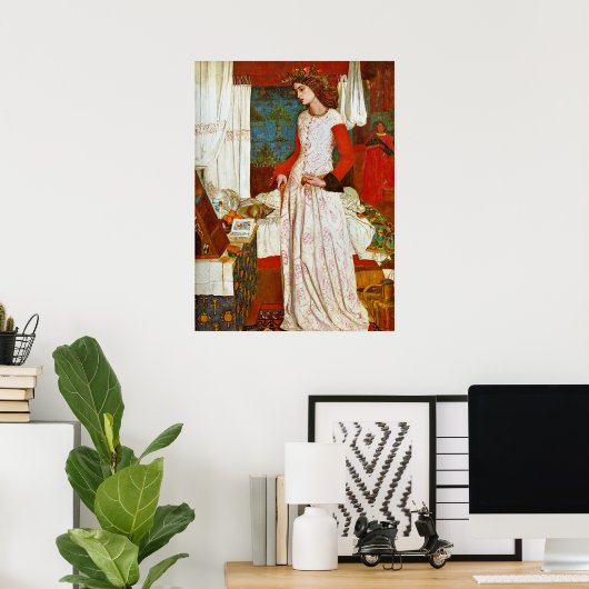 Queen Guinevere door William Morris Poster (Thuiskantoor)