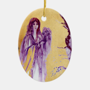 QUEEN GUINEVERE/KING ARTHUR LEGEND Parchment Keramisch Ornament