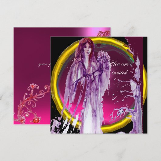 QUEEN GUINEVERE paars wit zwart Kaart (Voorkant / Achterkant)