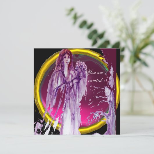 QUEEN GUINEVERE paars wit zwart Kaart (Staand voorkant)