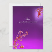 QUEEN GUINEVERE paarse fuchsia red white Kaart (Achterkant)