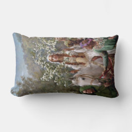 Queen Guinevere's Maying (by John Collier) Kussen