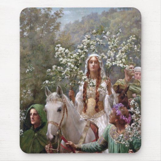 Queen Guinevere's Maying (by John Collier) Muismat (Voorkant)