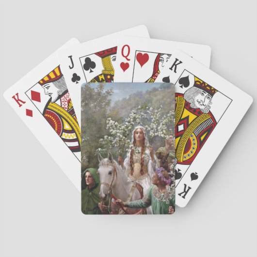Queen Guinevere's Maying (by John Collier) Pokerkaarten (Achterkant)