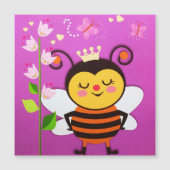 Queen Happy Little Honey Bijen Bloemen Vlinder (Voorkant)