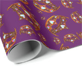 Queen Hearts Gold Crown Tiara  paars cadeau Cadeaupapier (Rol Hoek)