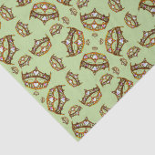 Queen Hearts Gold Crowns Tiaras mint tissue Tissuepapier (Detail)