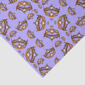 Queen Hearts Gold Crowns Tiaras periwinkle tissue Tissuepapier (Detail)