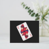 Queen Hearts Playing Cards Casino Poker Game Gift Briefkaart (Staand voorkant)