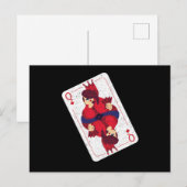 Queen Hearts Playing Cards Casino Poker Game Gift Briefkaart (Voorkant / Achterkant)