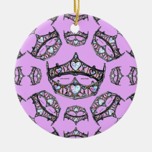 Queen Hearts Silver Crowns Tiaras roze ornament (Voorkant)