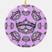 Queen Hearts Silver Crowns Tiaras roze ornament (Achterkant)
