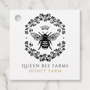 Queen Honey Bee Zwart Wit Goud Product Prijs Label