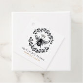 Queen Honey Bee Zwart Wit Goud Product Prijs Label (In situ)