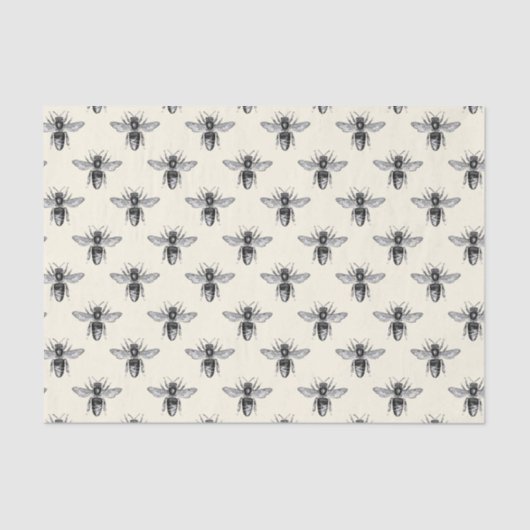 Queen Honeybee Apiary Pattern Natuur Lover Tissuepapier (Voorkant)