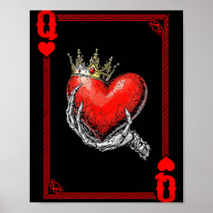 Queen King Of Hearts Speelkaart Koppel Matching Poster
