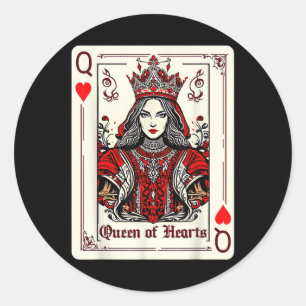 Queen King of Hearts Valentijnsdag V-day Couple M Ronde Sticker
