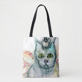 Queen Kitten Canvas tas