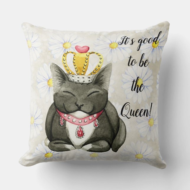 Queen Kitty Cat Gekke Sierkussen (Voorkant)