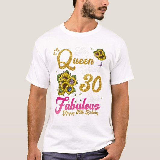 Queen laat 30 er fantastisch uitzien 30e t-shirt (Voorkant)