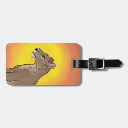 Queen Lioness Bagagelabel (Voorkant horizontaal)