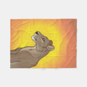 Queen Lioness Fleece Deken (Voorkant (Horizontaal))