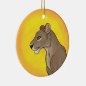 Queen Lioness Keramisch Ornament (Rechts)