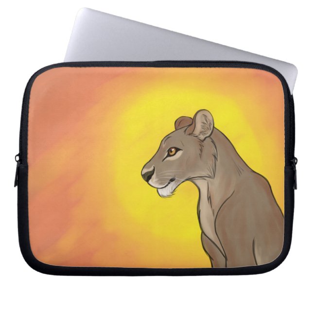 Queen Lioness Laptop Sleeve (Voorkant)