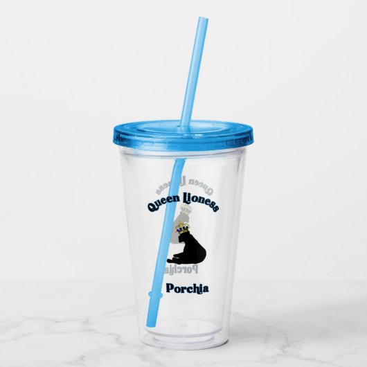 Queen Lioness Porchia Cup Acryl Drinkbeker (Achterkant)