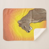 Queen Lioness Sherpa Deken (Voorkant (horizontaal))