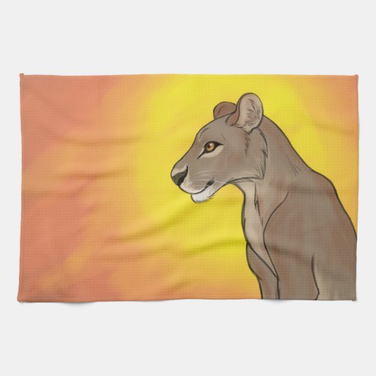 Queen Lioness Theedoek (Horizontaal)
