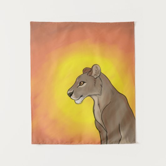 Queen Lioness Wandkleed (Voorkant)