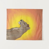 Queen Lioness Wandkleed (Voorkant (horizontaal))