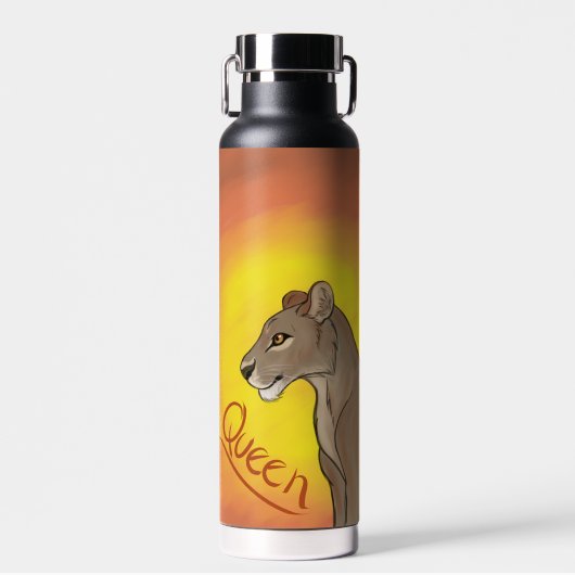 Queen Lioness Waterfles (Voorkant)