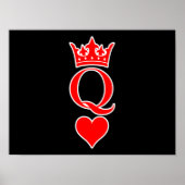 Queen Love Valentijn Romantic Valentijnsdag Coupl Poster (Voorkant)
