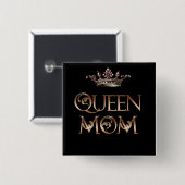 Queen Ma Vierkante Button 5,1 Cm (Voorkant /achterkant)