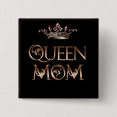 Queen Ma Vierkante Button 5,1 Cm (Voorkant)