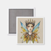 Queen Maeve - Fairy Waterverf Painting Magneet (Voorkant / Achterkant)