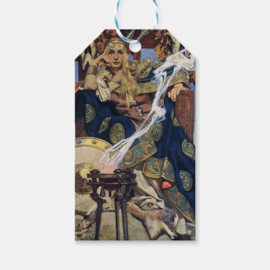 Queen Maeve Warrior Princess Fantasy Art Cadeaulabel (Voorkant)