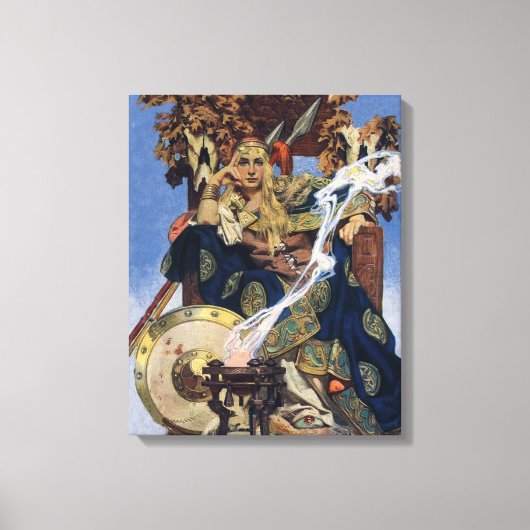 Queen Maeve Warrior Princess Fantasy Art Canvas Afdruk (Voorkant)