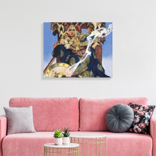 Queen Maeve Warrior Princess Fantasy Art Canvas Afdruk (Insitu (Woonkamer))
