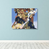 Queen Maeve Warrior Princess Fantasy Art Canvas Afdruk (Insitu (Houten vloer))