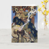 Queen Maeve Warrior Princess Fantasy Art Kaart (Gele Bloem)