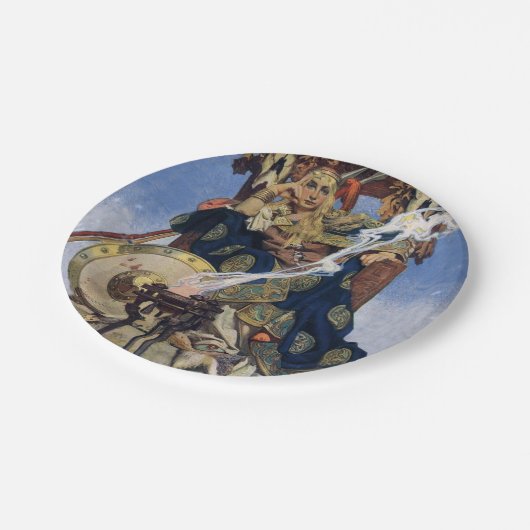 Queen Maeve Warrior Princess Fantasy Art Papieren Bordje (Gekanteld)