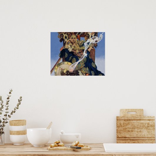 Queen Maeve Warrior Princess Fantasy Art Poster (Keuken)